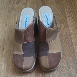 Steve Madden Women's Patchwork Mules - Brown and Tan